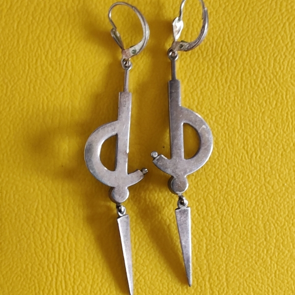 ANTIQUE ART DECO EARRINGS - Picture 3 of 3